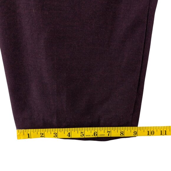 Carlisle Collection Virgin Wool Blend Pants Womens Burgundy Side Zip Lined Sz 10 - Picture 9 of 11